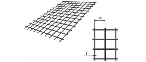 Сетка сварная (дорожная) 100х100х5мм 1,5х2м купить с доставкой в Ивановском