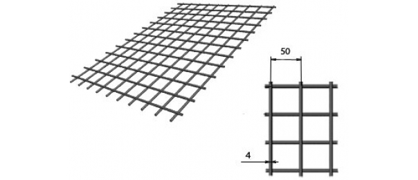 Сетка сварная (дорожная) 50х50х4мм 1х2м купить с доставкой в Ивановском